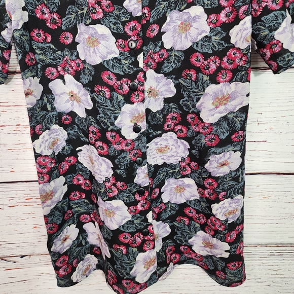 Vintage 80s Warren Z Shirt Dress - Picture 6 of 7